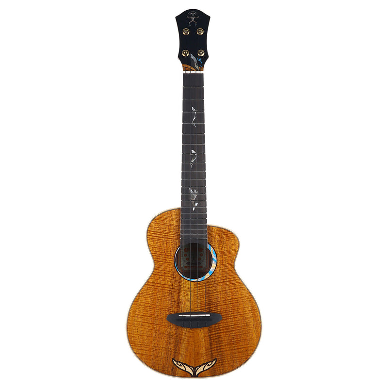 aNueNue Kyas Whale Private Reserve Hawaiian Koa Tenor Electric Ukulele