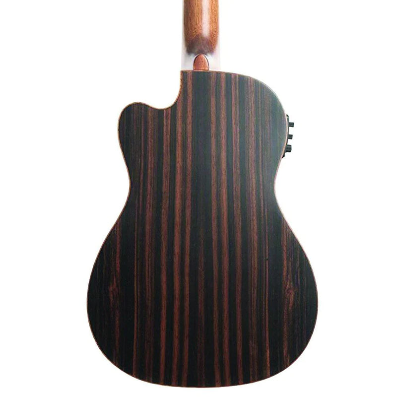 Kala Spruce and Striped Ebony Baritone Electric Ukulele