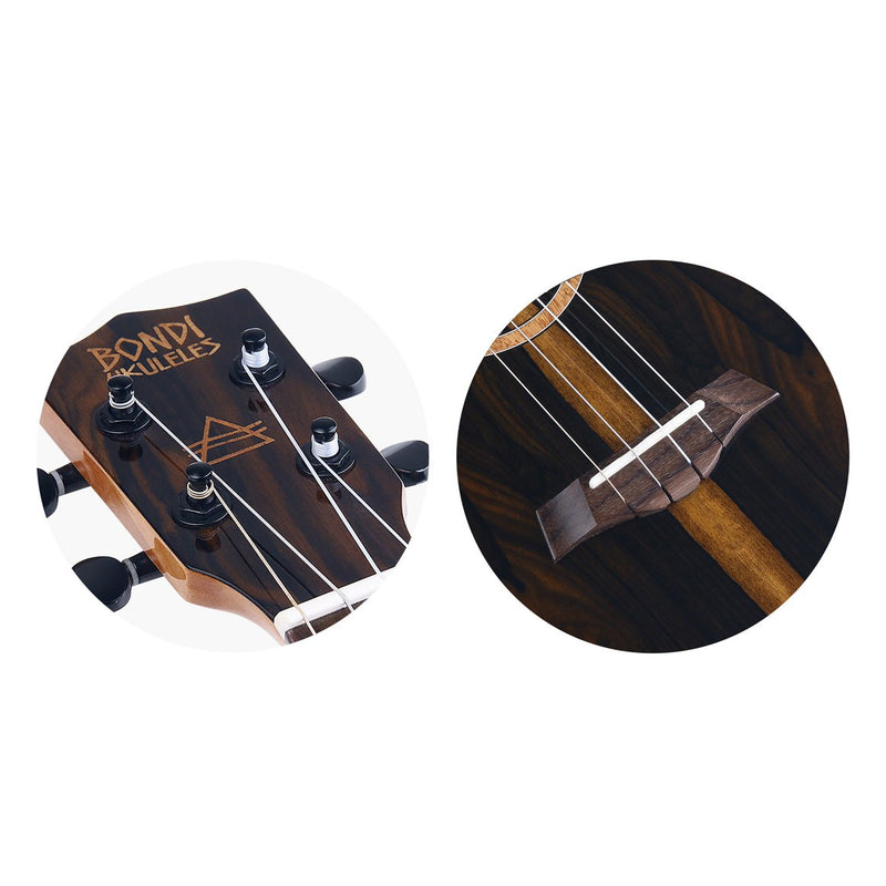 Bondi Sundance Ziricote Baritone Ukulele - Left-Handed